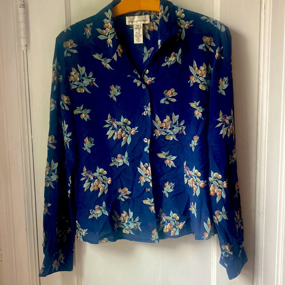 Evan Picone 100% silk shirt